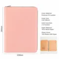 Rosa PU Leder Reißverschluss Ringbuch Notizbuch B5, nachfüllbarer Business Planer. - B5 / Rosa