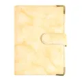 A6 Marmor PU Leder Ringbuch Planer Notizbuch Kassen Budget Organizer Nachfül - Nur Hülle / Gelb