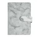 A6 Marmor PU Leder 6-Ring Ordner Notizbuch Budget Planer Geld Organizer Grau Umschlag - Nur Hülle / Grau