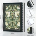 2027 A5 Spiral Planner Weekly & Monthly Schedule Notebook with Floral Cover & Pockets - Morris Floral / A5 Spiral Planner - 2027