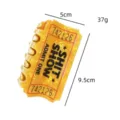 Pince à cheveux fantaisie en forme de ticket, pince requin en résine ambrée, accessoire 9.5x5cm. - Forme de Ticket / Jaune
