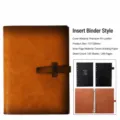 A5 vintage brown PU leather loose leaf notebook journal with strap closure 100 sheets - A5 / Loose-Leaf Leather Buckle / Brown