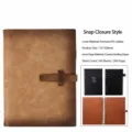A5 retro loose leaf notebook with strap closure, premium PU leather cover and 200 pages. - A5 / Loose-Leaf Leather Buckle / Tan