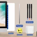 Computer screen side memo board set with whiteboards markers erasers and cleaning cloth - Large Whiteboard Set