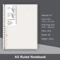 A5 loose-leaf notebook simple PP binder soft shell refillable thick lined journal - Lined Style / A5