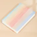 Taccuino A5 con copertina rigida arcobaleno sfumato diario aziendale elegante e pratico. - Rosa