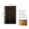 A7 Leather Notebook Vintage Diary Planner Pocket Journal with Elastic Band and Kraft Paper - Loose-leaf Style / A7 / Coffee
