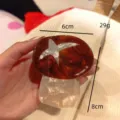 Mushroom hair claw clip detail view, cute acetate hair accessory for daily styling and updos. - Mushroom