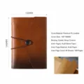 A7 PU leather loose-leaf notebook with strap closure, retro gradient brown journal diary. - Loose-leaf Style / A7 / Brown