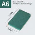 A6 rits notebook planner met 140x210mm groen lederen kaft voor kantoor en schoolgebruik. - Losbladig Notitieboek met Rits / A6 / Groen