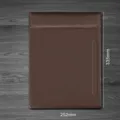 A4 brown leather document folder with pen slot, vertical business conference contract pad. - Conference Folder (Vertical with Pen Slot) / Brown