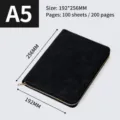 A5 Zwart Notitieboek met Rits Zakelijke Organizer Kantoor Kantoorartikelen 192x256mm - Losbladig Notitieboek met Rits / A5 / Zwart