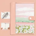 A5 loose-leaf notebook retro oil painting pink daisy diary hardcover journal student stationery - Daisy Oil Painting / A5 Lined Loose-Leaf