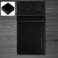 Black PU leather A4 conference folder set with pen holder tray and storage box for business. - Conference Folder C01 Set with Candy Box (Vertical with Pen Slot) / Black