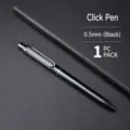 Penna gel a scatto inchiostro nero 0.5mm scrittura fluida regalo aziendale logo personalizzabile - Blu scuro / Penne a scatto per il business