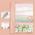 A5 Ringbuch mit Ölgemälde Gänseblümchen Cover und Metallringbinder für Tagebuch und Notizen. - Gänseblümchen Ölgemälde / A5 Blanko Ringbuch