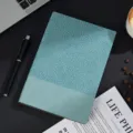 Retro geometric key-fret pattern notebook business journal hardcover daily writing memo pad. - Light Blue