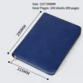 B5 blauwe zakelijke rits notitieboek map met 215x290mm specificatie en 100 vellen papier. - Losbladig Notitieboek met Rits / B5 / Donkerblauw