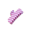 Roze en witte gestreepte haarklem, snoepkleurige haarspange voor dagelijkse kapsels. - 10.5cm-Vierkant / Roze