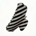 Zwart wit gestreepte haarklem voor vrouwen stijlvol haaraccessoire voor dagelijks - 13cm / Zwart Wit