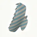 Blauw met witte gestreepte haarclip, stijlvol snoepkleur ontwerp voor dagelijkse kapsels. - 13cm / Lichtblauw