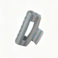Blauw met wit gestreepte haarklem, snoepkleurig geometrisch haaraccessoire voor staarten. - 7.5cm / Blauw