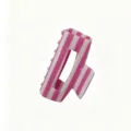 Snoepkleur gestreepte haarklauw clip mode veelzijdige haaraccessoire voor paardenstaart - 7.5cm / Roze