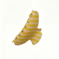Geel wit gestreepte haarklem, stijlvolle haarklem voor staart en modieuze haarstyling accessoires. - 10.5cm / Geel