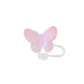Copertura per topper di paglia a farfalla rosa per grandi tazze, simpatico cappuccio antipolvere. - Rosa chiaro