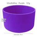 Silicone cup boot detail view, 9cm diameter, 4.8cm height, purple protective sleeve for 32oz cups - Purple