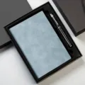 Elegant A4 notebook and pen gift set, perfect for business meetings, office writing and corporate gifts. - Classic / Black Upgrade Gift Box / Blue