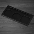 Black PU Leather Desk Organizer Tray, 2W1S Cup Holder and Pen Slot for Hotel Office - C01 Cup Holder / Black