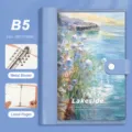 B5 Lakeside Ringbuch Retro Ölgemälde Tagebuch Liniert mit praktischem Metallringbinder - Sonnenblume Ölgemälde / B5 Liniert Ringbuch