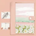B5 Rosa Gänseblümchen Ringbuch Retro Ölgemälde Tagebuch Süßes Schüler Notizbuch Planer - Gänseblümchen Ölgemälde / B5 Liniert Ringbuch