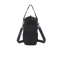 Detail view of the black multi-functional waterproof outdoor water bottle pouch and phone bag. - Black