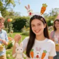 Diadema orejas de conejo Pascua bonito aro para el pelo accesorios de fiesta infantil - Diadema C