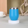 Vaso termo de acero inoxidable azul taza de vino con aislamiento al vacío variante - 12oz / Azul cielo