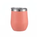 Vaso de vino aislado al vacío de acero inoxidable 304 rosa taza de cáscara de huevo variante. - 12oz / Melocotón