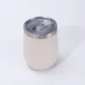 Vaso de vino de acero inoxidable 304 taza de huevo al vacio aislada en color beige - 12oz / Marfil