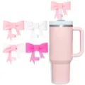 Silikon Schleife Strohhalm Abdeckungen für 10mm Strohhalme süße Staubdicht Becher Zubehör - 4er Set - Packung 1