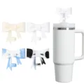 Silikon Schleife Strohhalm Topper für 10mm Trinkhalme, niedliche Becher Dekoration. - 4er Set - Packung 3