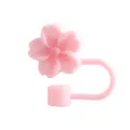 Rosa Kirschblüte Strohhalm Kappe 10mm groß wiederverwendbare Silikon Staubschutz Kappe - Rosa