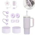 Set di accessori in silicone per borraccia con copri-canna e tappi antiribaltamento. - 10 pezzi in totale / Set Viola B