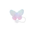 Copertura per cannnuccia farfalla sfumata colorata 10mm, simpatico tappo antipolvere in silicone. - Blu viola