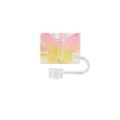 10mm Copertura per Cannuccia con Farfalla Sfumata Colorata Tappo Antipolvere Cannuccia - Rosa giallo