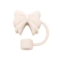 Copertura per cannnuccia in silicone rosa con fiocco, topper 10mm per tazze Stanley. - Kaki