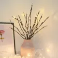 LED Zweig Lichter mit rosa Vase dekorative batteriebetriebene Lichterkette fuer Heimdeko - Warmweiß