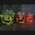 Halloween leuchtende Kürbis Geschenkboxen Set, mehrfarbige LED Deko für die Party. - Hannya Maske
