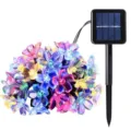 Guirnalda de luces solares LED de flores de cerezo, multicolor impermeable jardín. - Luces de 12m 100 LED - Energía solar / Multicolor