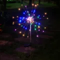 Luz solar LED de fuegos artificiales para jardín exterior impermeable diente de león - 8 modos, 90 LED / Multicolor
